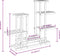 vidaXL - Plantenstandaard - 95x25x96 - cm - massief - vurenhout