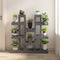 vidaXL - Plantenstandaard - grijs - 104,5x25x109,5 - cm - massief - grenenhout