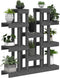 vidaXL - Plantenstandaard - grijs - 104,5x25x109,5 - cm - massief - grenenhout