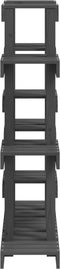 vidaXL - Plantenstandaard - grijs - 104,5x25x109,5 - cm - massief - grenenhout