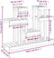 vidaXL - Plantenstandaard - grijs - 104,5x25x77,5 - cm - massief - grenenhout