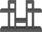 vidaXL - Plantenstandaard - grijs - 104,5x25x77,5 - cm - massief - grenenhout