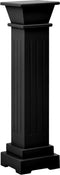 vidaXL - Plantenstandaard - klassieke - zuil - vierkant - 17x17x66 - cm - MDF - zwart