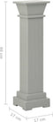vidaXL - Plantenstandaard - klassieke - zuil - vierkant - 17x17x66 - cm - MDF - grijs