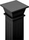 vidaXL - Plantenstandaard - klassieke - zuil - vierkant - 17x17x66 - cm - MDF - zwart