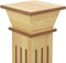 vidaXL - Plantenstandaard - klassieke - zuil - vierkant - 17x17x66 - cm - MDF - hout