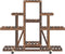 vidaXL - Plantenstandaard - met - wielen - 110x25x101 - cm - massief - vurenhout