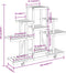 vidaXL - Plantenstandaard - met - wielen - 110x25x101 - cm - massief - vurenhout