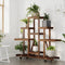 vidaXL - Plantenstandaard - met - wielen - 110x25x101 - cm - massief - vurenhout
