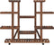 vidaXL - Plantenstandaard - met - wielen - 110x25x115 - cm - massief - vurenhout