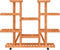 vidaXL - Plantenstandaard - met - wielen - 110x25x115 - cm - massief - vurenhout