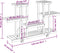 vidaXL - Plantenstandaard - met - wielen - 110x25x78 - cm - massief - vurenhout