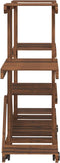 vidaXL - Plantenstandaard - met - wielen - 110x25x78 - cm - massief - vurenhout
