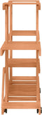 vidaXL - Plantenstandaard - met - wielen - 110x25x78 - cm - massief - vurenhout