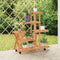 vidaXL - Plantenstandaard - met - wielen - 95x25x101 - cm - massief - vurenhout