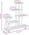 vidaXL - Plantenstandaard - met - wielen - 95x25x101 - cm - massief - vurenhout