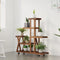 vidaXL - Plantenstandaard - met - wielen - 95x25x101 - cm - massief - vurenhout