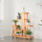 vidaXL - Plantenstandaard - met - wielen - 95x25x101 - cm - massief - vurenhout
