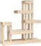 vidaXL - Plantenstandaard - wit - 104,5x25x109,5 - cm - massief - grenenhout