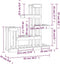 vidaXL - Plantenstandaard - wit - 104,5x25x109,5 - cm - massief - grenenhout