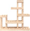 vidaXL - Plantenstandaard - wit - 104,5x25x109,5 - cm - massief - grenenhout