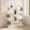 vidaXL - Plantenstandaard - wit - 104,5x25x109,5 - cm - massief - grenenhout