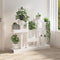 vidaXL - Plantenstandaard - wit - 104,5x25x77,5 - cm - massief - grenenhout