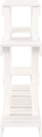vidaXL - Plantenstandaard - wit - 104,5x25x77,5 - cm - massief - grenenhout