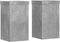 vidaXL - Plantenstandaards - 2 - st - 10x10x18 - cm - bewerkt - hout - betongrijs