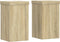 vidaXL - Plantenstandaards - 2 - st - 10x10x18 - cm - bewerkt - hout - sonoma - eiken