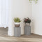 vidaXL - Plantenstandaards - 2 - st - 10x10x18 - cm - bewerkt - hout - grijs - sonoma