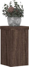 vidaXL - Plantenstandaards - 2 - st - 10x10x18 - cm - bewerkt - hout - bruin - eiken