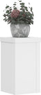 vidaXL - Plantenstandaards - 2 - st - 10x10x18 - cm - bewerkt - hout - wit