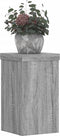 vidaXL - Plantenstandaards - 2 - st - 10x10x18 - cm - bewerkt - hout - grijs - sonoma