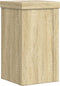 vidaXL - Plantenstandaards - 2 - st - 10x10x18 - cm - bewerkt - hout - sonoma - eiken