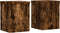 vidaXL - Plantenstandaards - 2 - st - 15x15x20 - cm - bewerkt - hout - gerookt - eiken