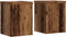vidaXL - Plantenstandaards - 2 - st - 15x15x20 - cm - bewerkt - hout - oud - houtkleurig