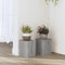 vidaXL - Plantenstandaards - 2 - st - 15x15x20 - cm - bewerkt - hout - grijs - sonoma