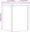 vidaXL - Plantenstandaards - 2 - st - 15x15x20 - cm - bewerkt - hout - gerookt - eiken