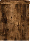 vidaXL - Plantenstandaards - 2 - st - 15x15x20 - cm - bewerkt - hout - gerookt - eiken