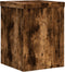 vidaXL - Plantenstandaards - 2 - st - 15x15x20 - cm - bewerkt - hout - gerookt - eiken