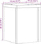 vidaXL - Plantenstandaards - 2 - st - 15x15x20 - cm - bewerkt - hout - betongrijs