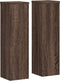 vidaXL - Plantenstandaards - 2 - st - 17x17x60 - cm - bewerkt - hout - bruin - eiken