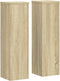 vidaXL - Plantenstandaards - 2 - st - 17x17x60 - cm - bewerkt - hout - sonoma - eiken