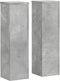 vidaXL - Plantenstandaards - 2 - st - 17x17x60 - cm - bewerkt - hout - betongrijs