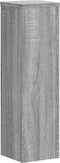vidaXL - Plantenstandaards - 2 - st - 17x17x60 - cm - bewerkt - hout - grijs - sonoma