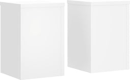 vidaXL - Plantenstandaards - 2 - st - 20x20x30 - cm - bewerkt - hout - wit