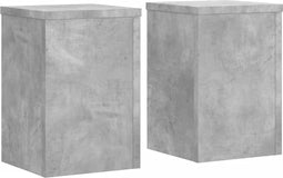 vidaXL - Plantenstandaards - 2 - st - 25x25x35 - cm - bewerkt - hout - betongrijs