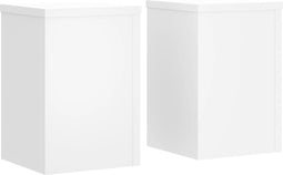 vidaXL - Plantenstandaards - 2 - st - 25x25x35 - cm - bewerkt - hout - wit
