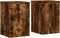 vidaXL - Plantenstandaards - 2 - st - 25x25x35 - cm - bewerkt - hout - gerookt - eiken